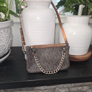 Michael Kors Brown Waist Bag with Chain